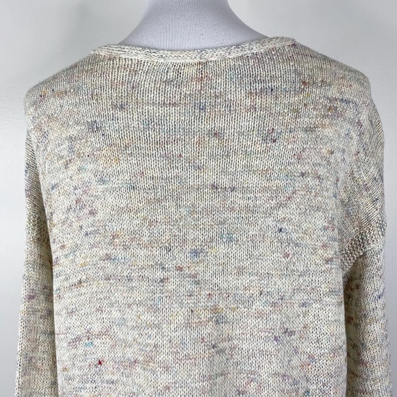 J. JILL Speckled Tan Linen Blend Sweater Sz. M - Picture 8 of 12